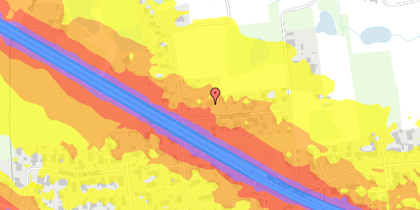 Trafikstøjkort på Jungtoften 5, 2750 Ballerup