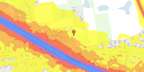 Trafikstøjkort på Jungtoften 16, 2750 Ballerup