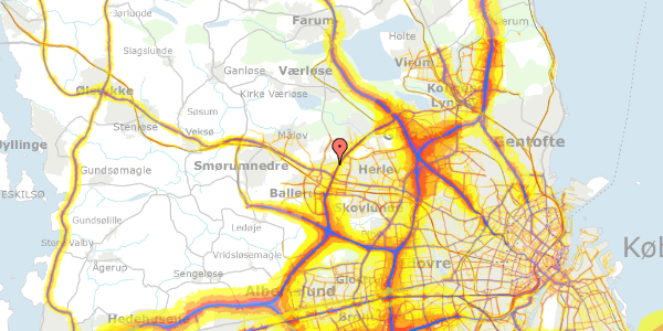 Trafikstøjkort på Kai Hoffmanns Alle 13, 2750 Ballerup