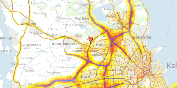 Trafikstøjkort på Kai Hoffmanns Alle 26, 2750 Ballerup