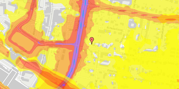Trafikstøjkort på Linde Alle 13, 2750 Ballerup