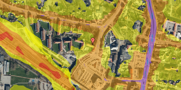 Trafikstøjkort på Lindevænget 4, 1. th, 2750 Ballerup