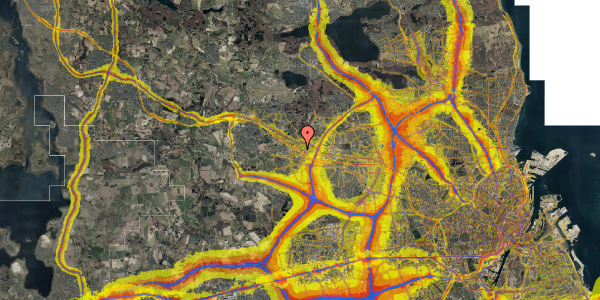 Trafikstøjkort på Lindevænget 50, 1. th, 2750 Ballerup