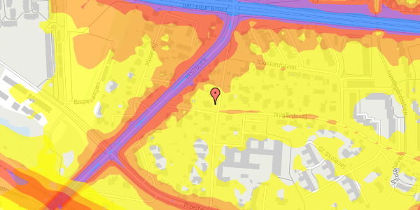 Trafikstøjkort på Nygårdsvej 54, 2750 Ballerup