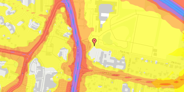 Trafikstøjkort på Parkvej 4, 3. 13, 2750 Ballerup