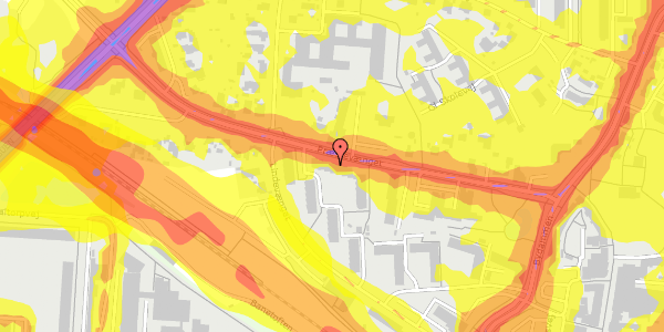 Trafikstøjkort på Præstevænget 25, 2. th, 2750 Ballerup