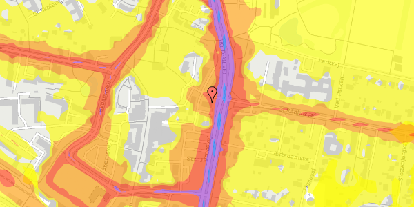 Trafikstøjkort på Sct. Jacobsvej 12, 2. th, 2750 Ballerup