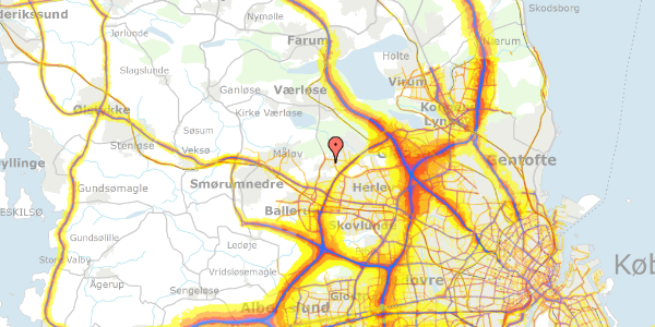 Trafikstøjkort på Egebjergtoften 54, 2750 Ballerup