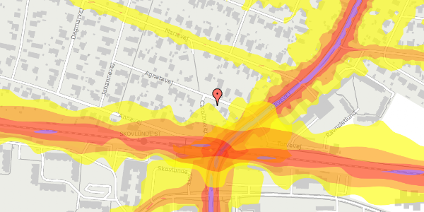 Trafikstøjkort på Agnetevej 5, 2740 Skovlunde