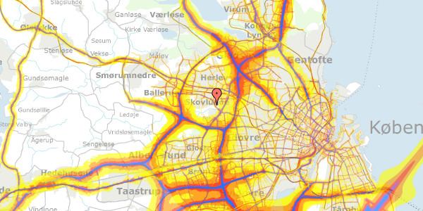 Trafikstøjkort på Almeengen 24, 2740 Skovlunde