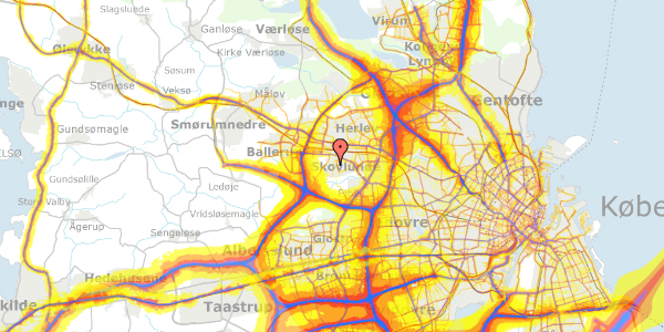 Trafikstøjkort på Bakkehøj 35, 2740 Skovlunde