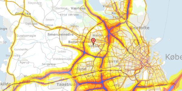 Trafikstøjkort på Bakkehøj 51, 2740 Skovlunde