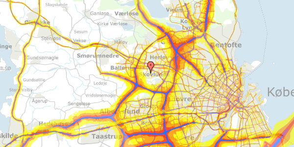 Trafikstøjkort på Bakkehøj 53, 2740 Skovlunde