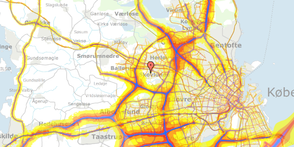 Trafikstøjkort på Bakkehøj 54, 2740 Skovlunde