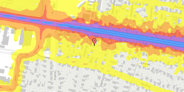 Trafikstøjkort på Birthevej 20, 2740 Skovlunde
