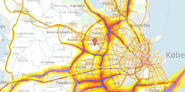 Trafikstøjkort på Brandsbyvej 5, 2740 Skovlunde