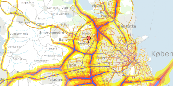 Trafikstøjkort på Bøgevej 7, 2740 Skovlunde