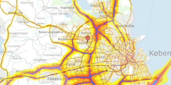 Trafikstøjkort på Bøgevej 13, 2740 Skovlunde