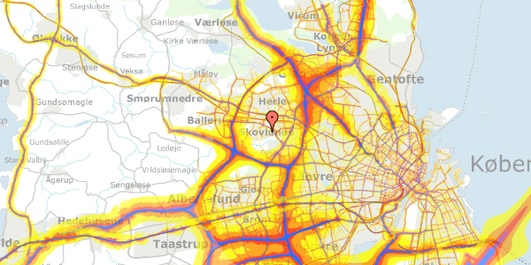 Trafikstøjkort på Ellekildevej 42, 2740 Skovlunde