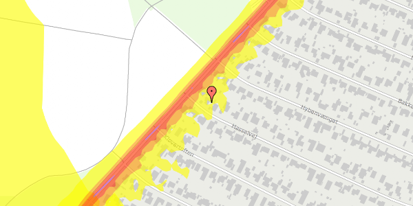 Trafikstøjkort på Hasselvej 74, 2740 Skovlunde