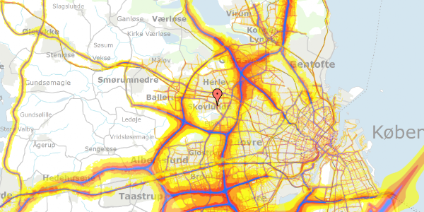 Trafikstøjkort på Humlevang 4, 2740 Skovlunde