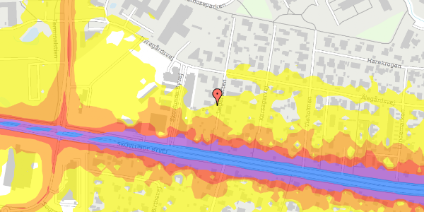 Trafikstøjkort på Jægertoften 5, 2740 Skovlunde
