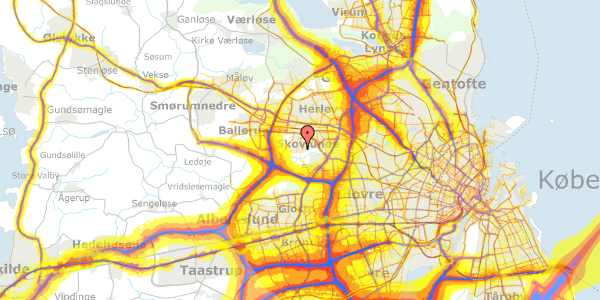 Trafikstøjkort på Kirkebyvej 9, 2740 Skovlunde