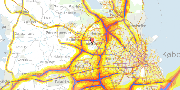 Trafikstøjkort på Kløvertoften 27, 2740 Skovlunde