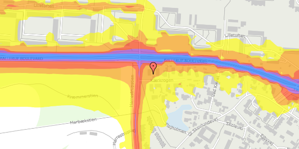 Trafikstøjkort på Kærkrogen 1, 2740 Skovlunde