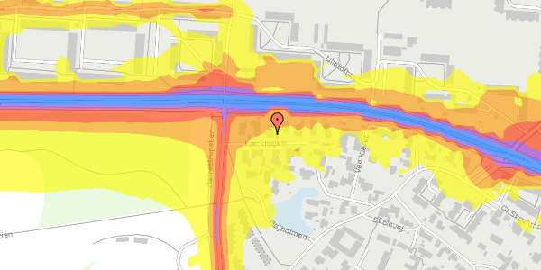 Trafikstøjkort på Kærkrogen 5, 2740 Skovlunde