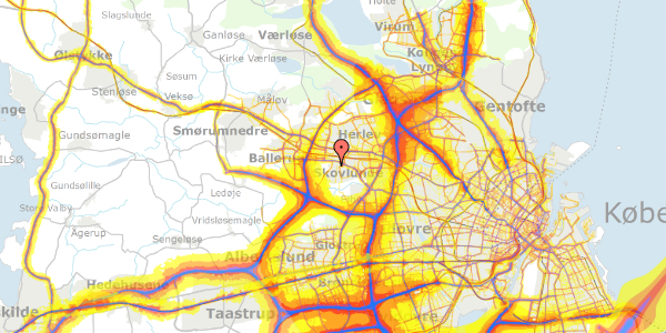 Trafikstøjkort på Lundagervej 43, 2740 Skovlunde