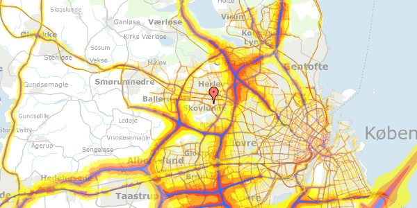 Trafikstøjkort på Lundebjerg 8, 2. b, 2740 Skovlunde