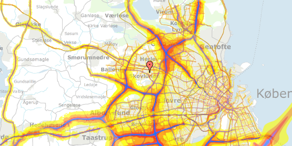 Trafikstøjkort på Lundebjerg 53, 2. b, 2740 Skovlunde