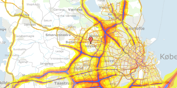 Trafikstøjkort på Lystoften 3, 2740 Skovlunde