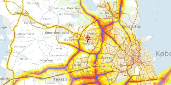 Trafikstøjkort på Morelvej 57, 2740 Skovlunde