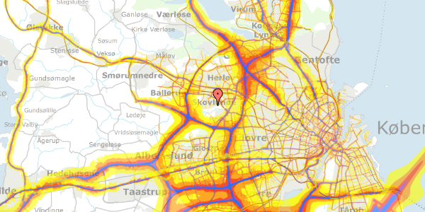 Trafikstøjkort på Nederbyvej 21, 2740 Skovlunde