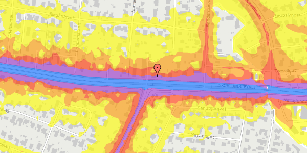Trafikstøjkort på Skovlunde Byvej 30, st. 3, 2740 Skovlunde