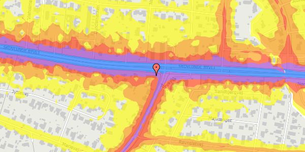 Trafikstøjkort på Skovlunde Byvej 31B, 2740 Skovlunde