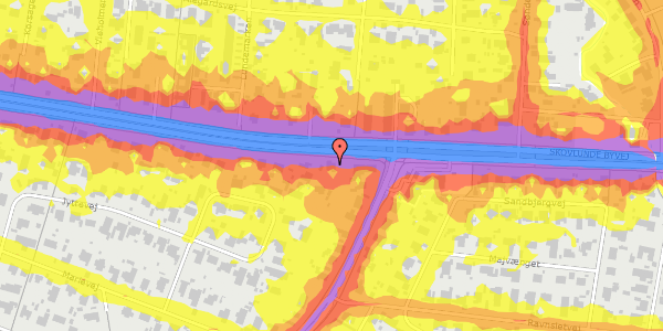 Trafikstøjkort på Skovlunde Byvej 35, 2740 Skovlunde