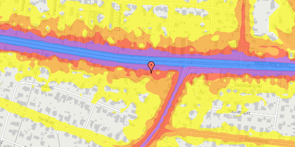 Trafikstøjkort på Skovlunde Byvej 37, 2740 Skovlunde