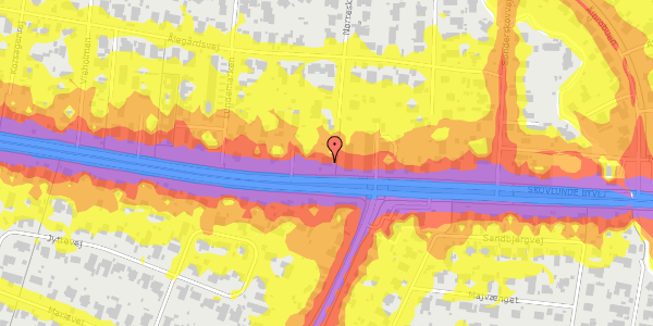 Trafikstøjkort på Skovlunde Byvej 42, 2740 Skovlunde