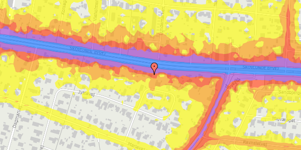 Trafikstøjkort på Skovlunde Byvej 45A, 2740 Skovlunde