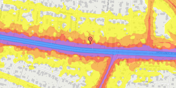 Trafikstøjkort på Skovlunde Byvej 46D, 2740 Skovlunde