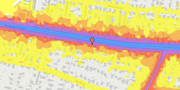 Trafikstøjkort på Skovlunde Byvej 55, 2740 Skovlunde
