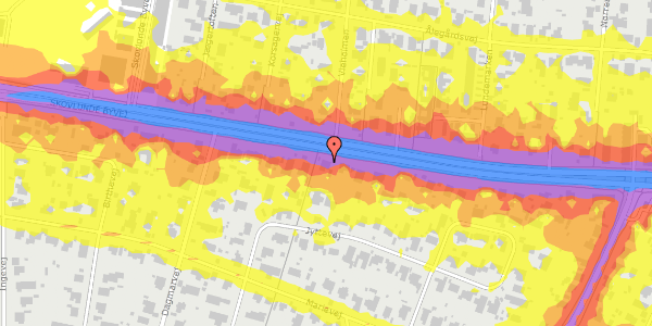 Trafikstøjkort på Skovlunde Byvej 59, 2740 Skovlunde