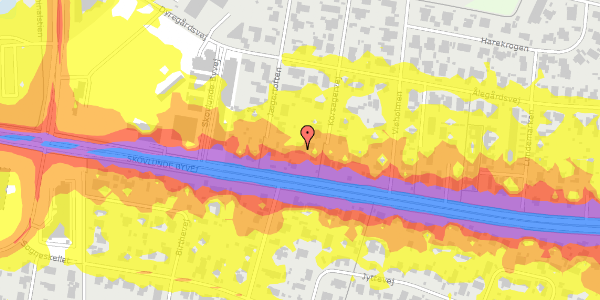 Trafikstøjkort på Skovlunde Byvej 84, 2740 Skovlunde