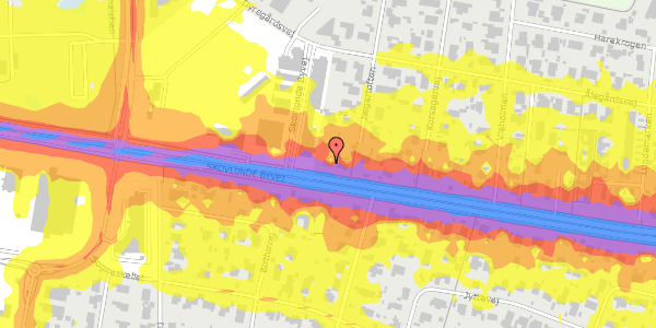 Trafikstøjkort på Skovlunde Byvej 92, 2740 Skovlunde