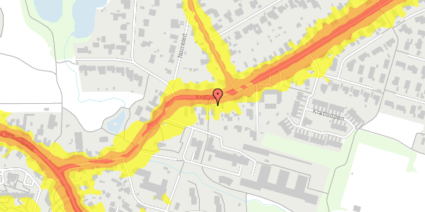 Trafikstøjkort på Kratvej 22, 2760 Måløv