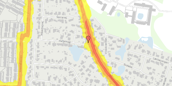 Trafikstøjkort på Mellemvej 27, 2750 Ballerup