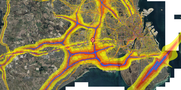 Trafikstøjkort på Brøndbyvestervej 62A, st. 1, 2605 Brøndby